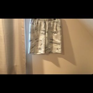 White camo Nike sweat shorts